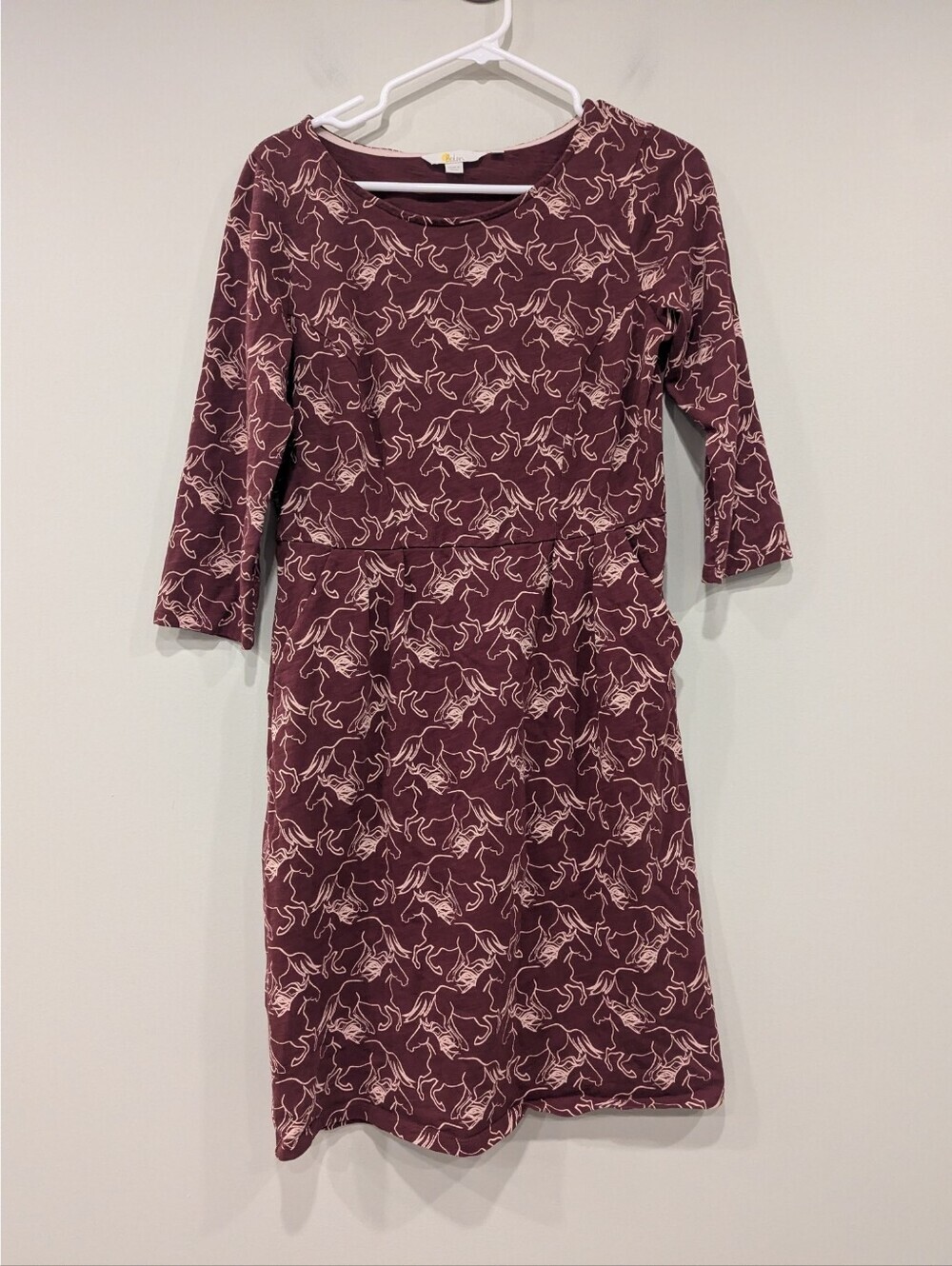 Boden Penny Jersey Dress In Horse Print Size 8 Petite